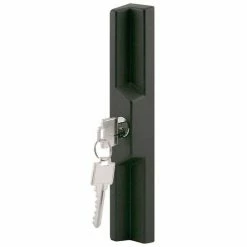 Prime-Line Products Prime-Line® Sliding Door Outside Pull, w/Key, Black Diecast, C 1041
