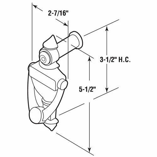 Prime-Line Products Prime-Line® Door Knocker And Viewer, 180 Degree, Antique Brass, S 4235 2 Prime-Line Products Prime-Line® Door Knocker And Viewer, 180 Degree, Antique Brass, S 4235 - Image 2